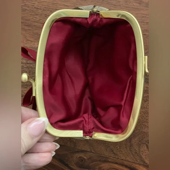 COACH Tan Signature Jacquard w/Gold Dot & Red Heart Set - Picture 9 of 10